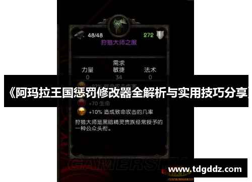 《阿玛拉王国惩罚修改器全解析与实用技巧分享》